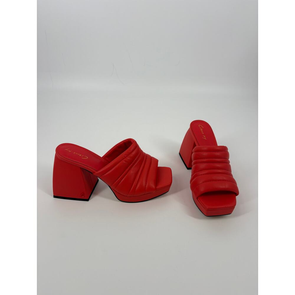 Sam Edelman Circus Orange Chunky Heels (SB11)